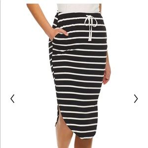 NWT SO Curved Hem Midi Skirt.